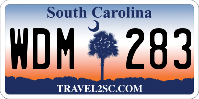 SC license plate WDM283
