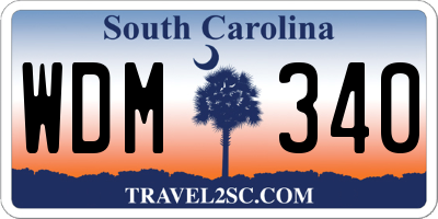 SC license plate WDM340