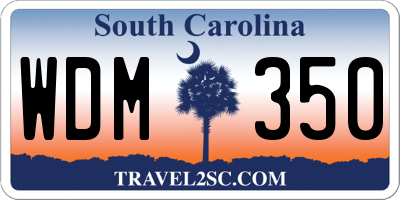 SC license plate WDM350