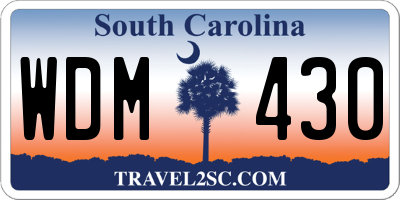 SC license plate WDM430