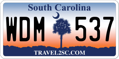 SC license plate WDM537