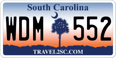 SC license plate WDM552