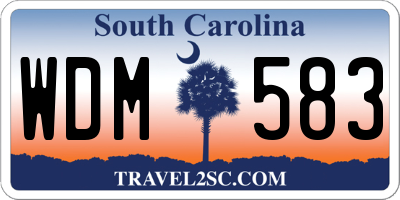 SC license plate WDM583