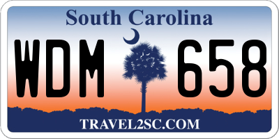 SC license plate WDM658