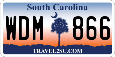 SC license plate WDM866