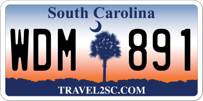 SC license plate WDM891