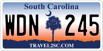 SC license plate WDN245