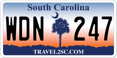 SC license plate WDN247