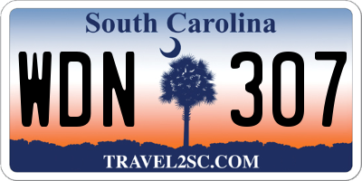 SC license plate WDN307