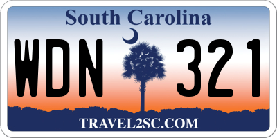 SC license plate WDN321