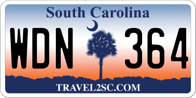 SC license plate WDN364