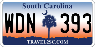 SC license plate WDN393