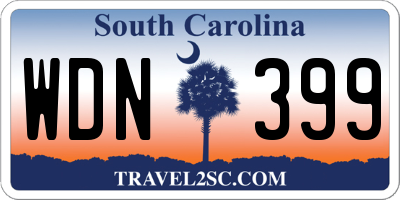SC license plate WDN399