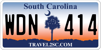 SC license plate WDN414