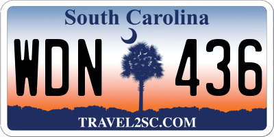 SC license plate WDN436