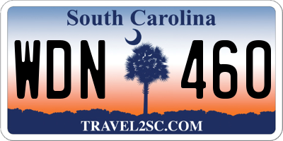 SC license plate WDN460