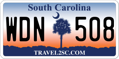 SC license plate WDN508