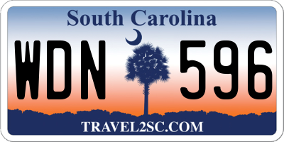 SC license plate WDN596