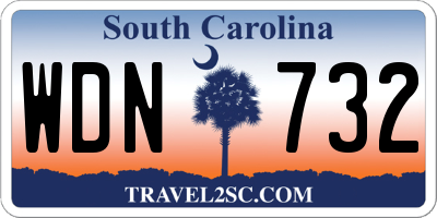 SC license plate WDN732