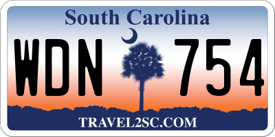 SC license plate WDN754