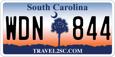 SC license plate WDN844