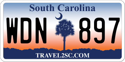 SC license plate WDN897