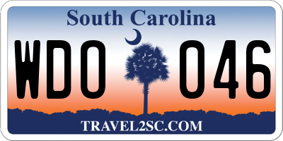 SC license plate WDO046