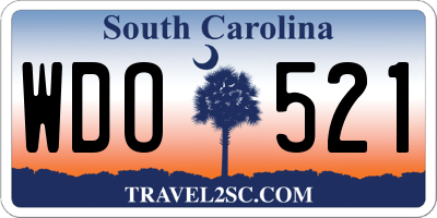 SC license plate WDO521