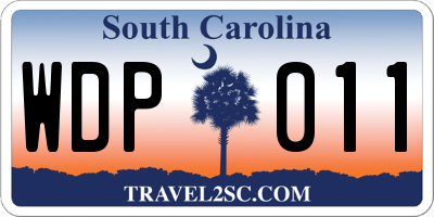 SC license plate WDP011