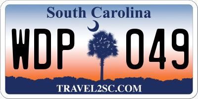SC license plate WDP049