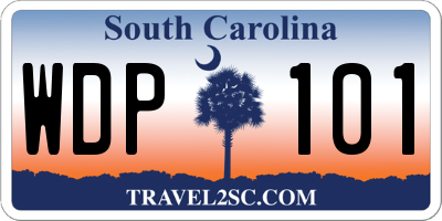 SC license plate WDP101