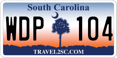 SC license plate WDP104