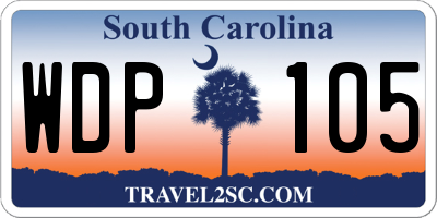 SC license plate WDP105