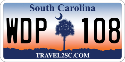 SC license plate WDP108