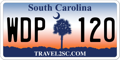 SC license plate WDP120
