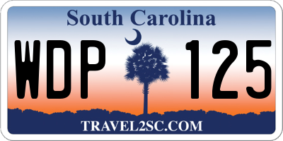 SC license plate WDP125