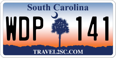 SC license plate WDP141