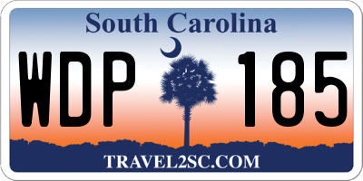 SC license plate WDP185