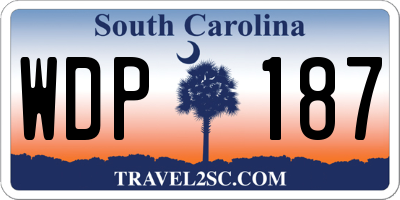 SC license plate WDP187