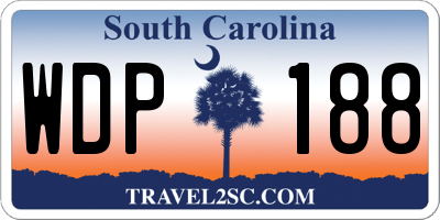 SC license plate WDP188