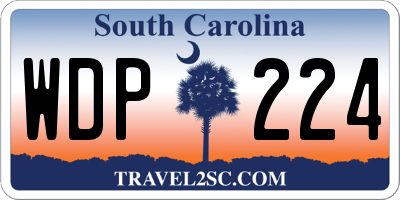 SC license plate WDP224