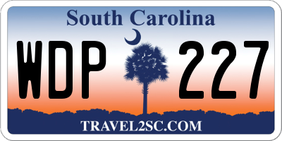 SC license plate WDP227