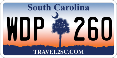 SC license plate WDP260