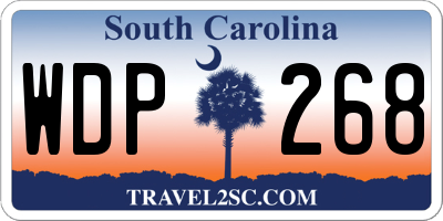 SC license plate WDP268