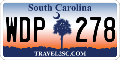 SC license plate WDP278