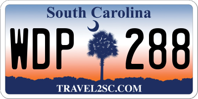 SC license plate WDP288