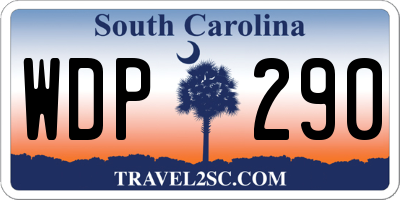 SC license plate WDP290
