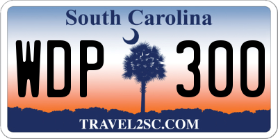 SC license plate WDP300