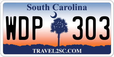 SC license plate WDP303