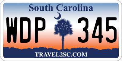SC license plate WDP345
